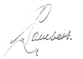 Stanley Lambert Signature